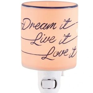NIB - SCENTSY: Dream It, Live It, Love It - Mini Wax Warmer